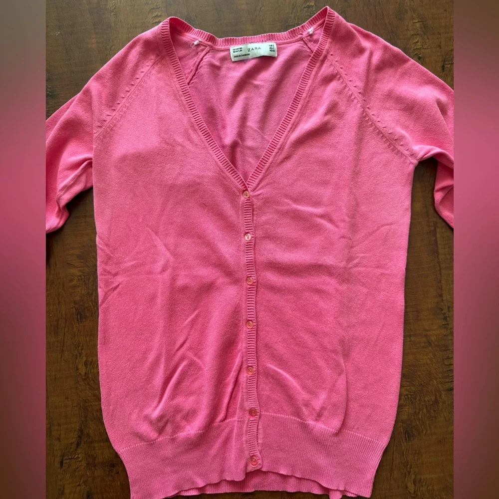 Zara Pink Women's Cardigan - Picture 2 of 3
